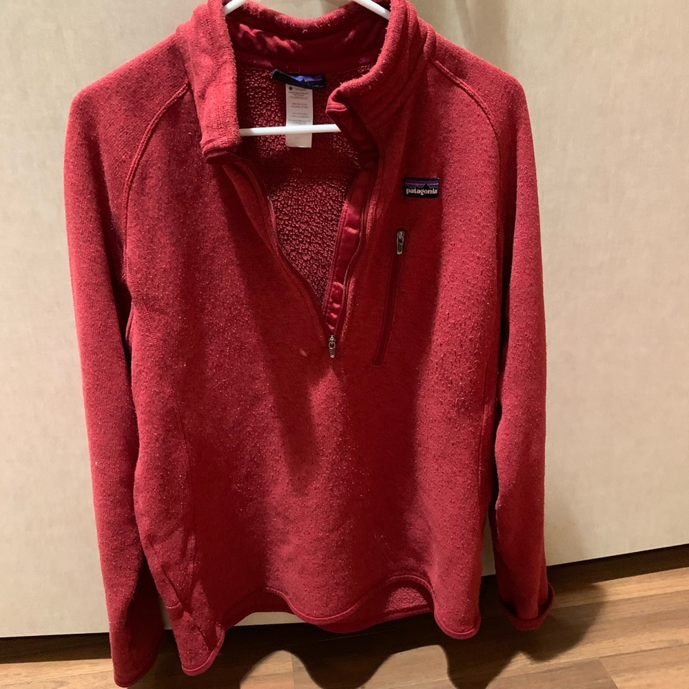 Men’s L red Patagonia pull over